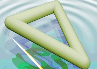 A ray-traced D-Zone tank over a rippling ocean
